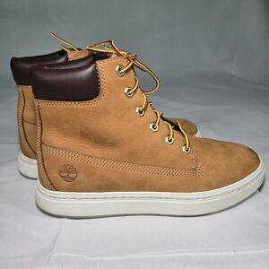 TIMBERLAND Womens 8 Londyn Sneaker Boots Tan Nubuck Leather Gorpcore Streetcore